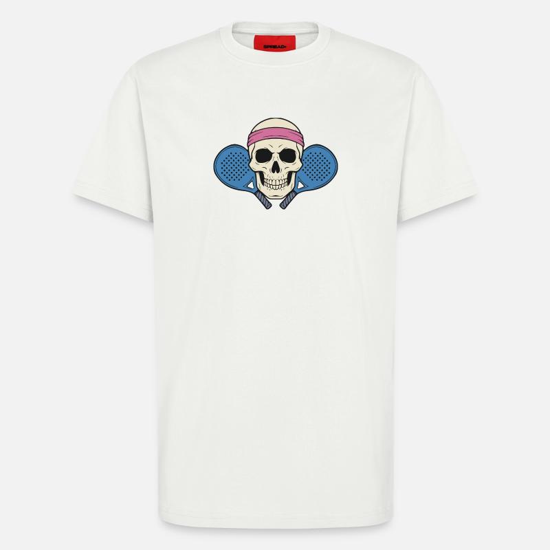 Padel Skull - T-Shirt - made by SPREAD - OFF WHITE