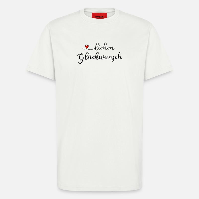 herzlichen Glückwunsch - T-Shirt - made by SPREAD - OFF WHITE