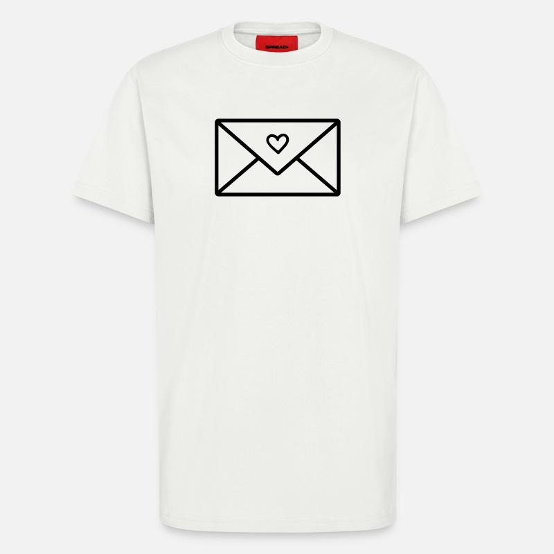 lettre d’amour - T-shirt bio décontracté fabriqué en UE - OFF WHITE