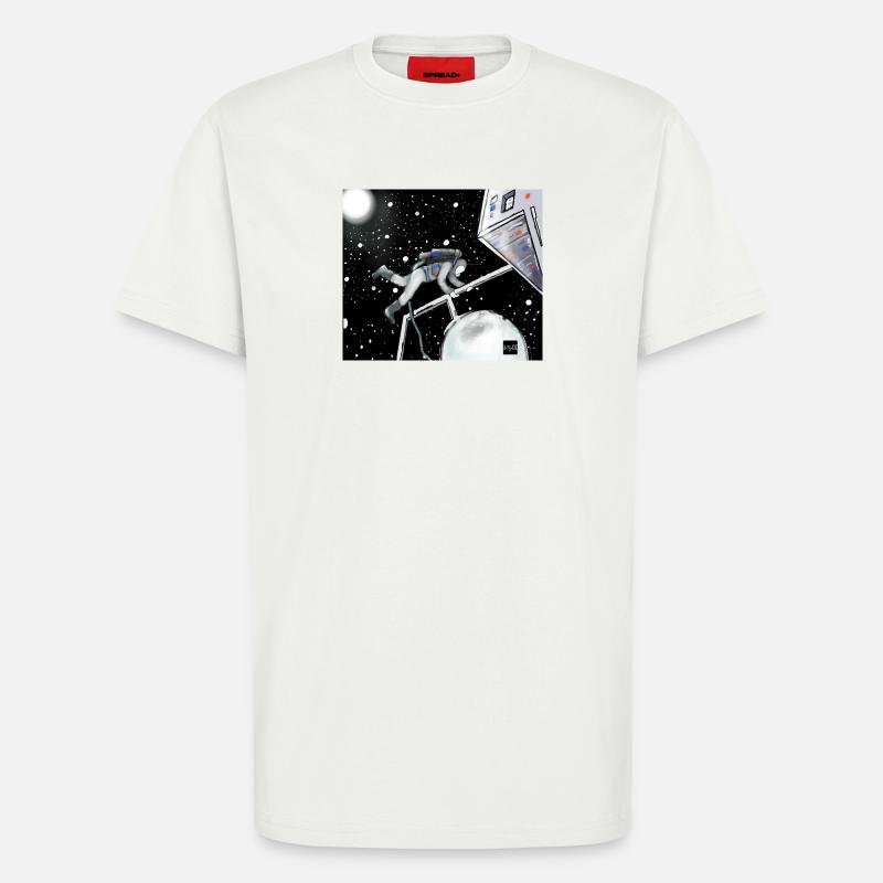 Explorateur spatial en orbite - T-shirt bio décontracté fabriqué en UE - OFF WHITE