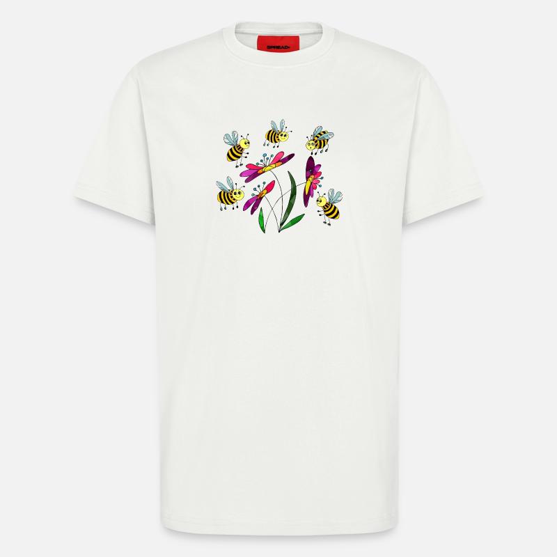 Insectes - T-shirt bio décontracté fabriqué en UE - OFF WHITE