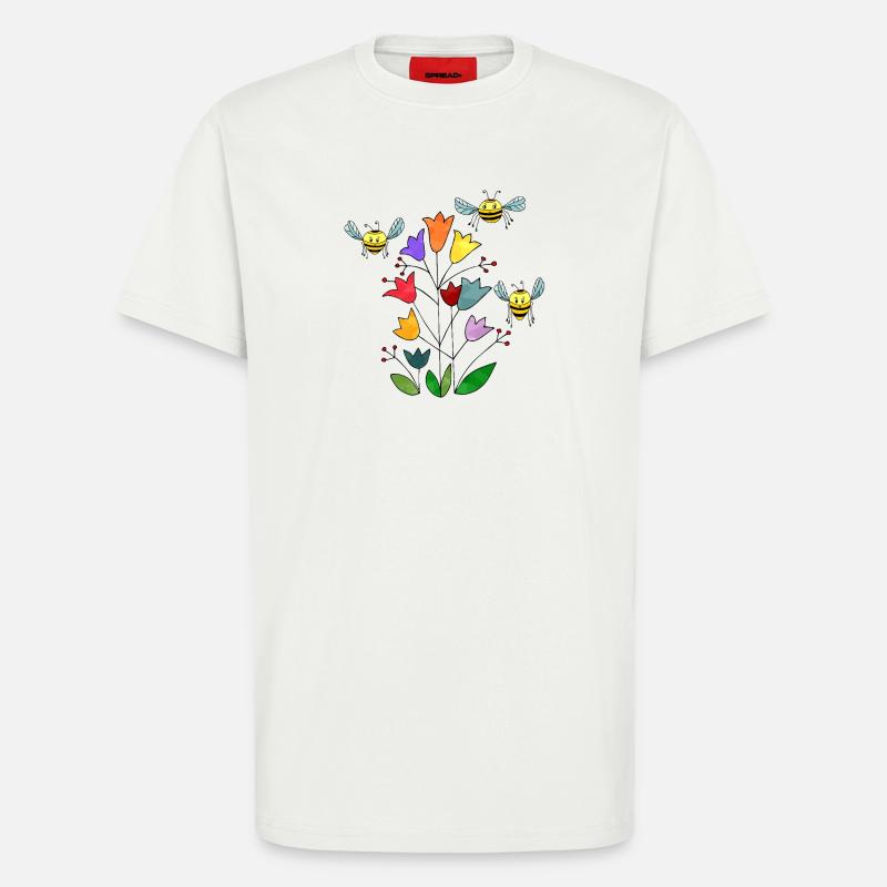 Insectes - T-shirt bio décontracté fabriqué en UE - OFF WHITE