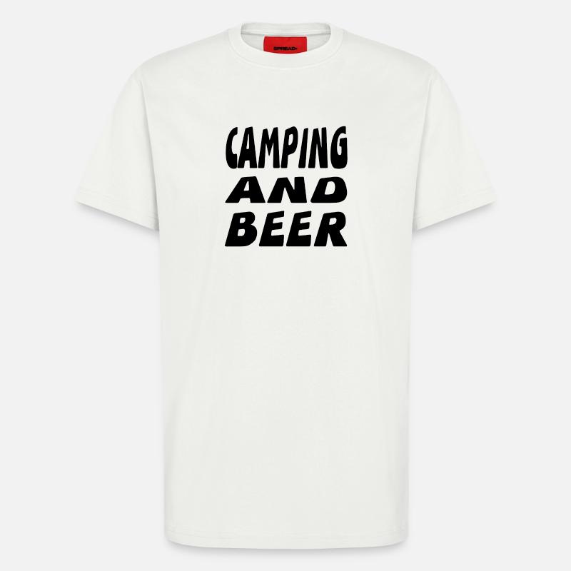 Camping - T-shirt bio décontracté fabriqué en UE - OFF WHITE