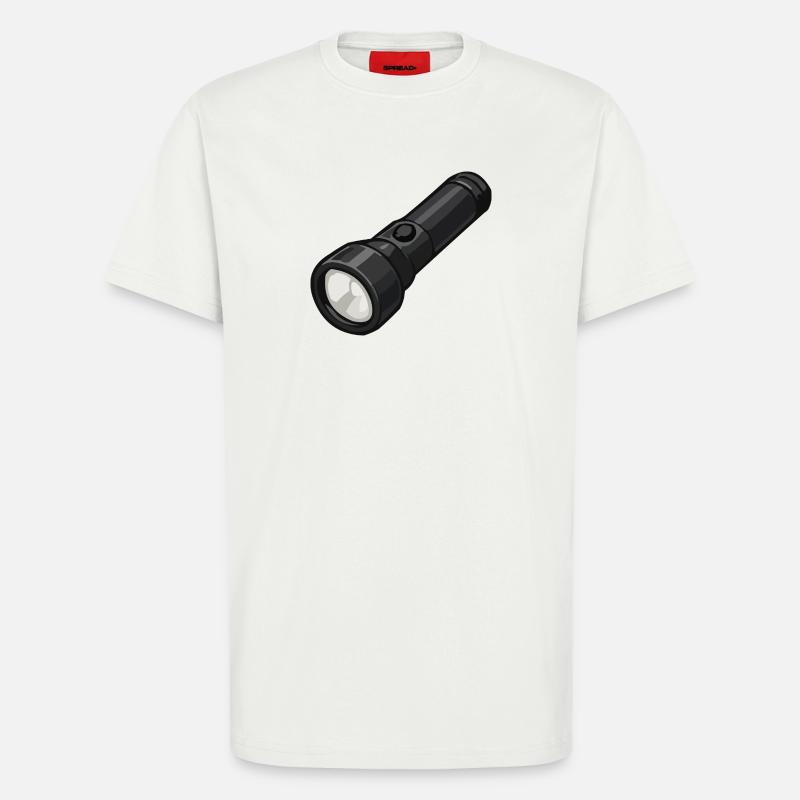 Compact Flashlight Illustration - T-Shirt - made by SPREAD - OFF WHITE