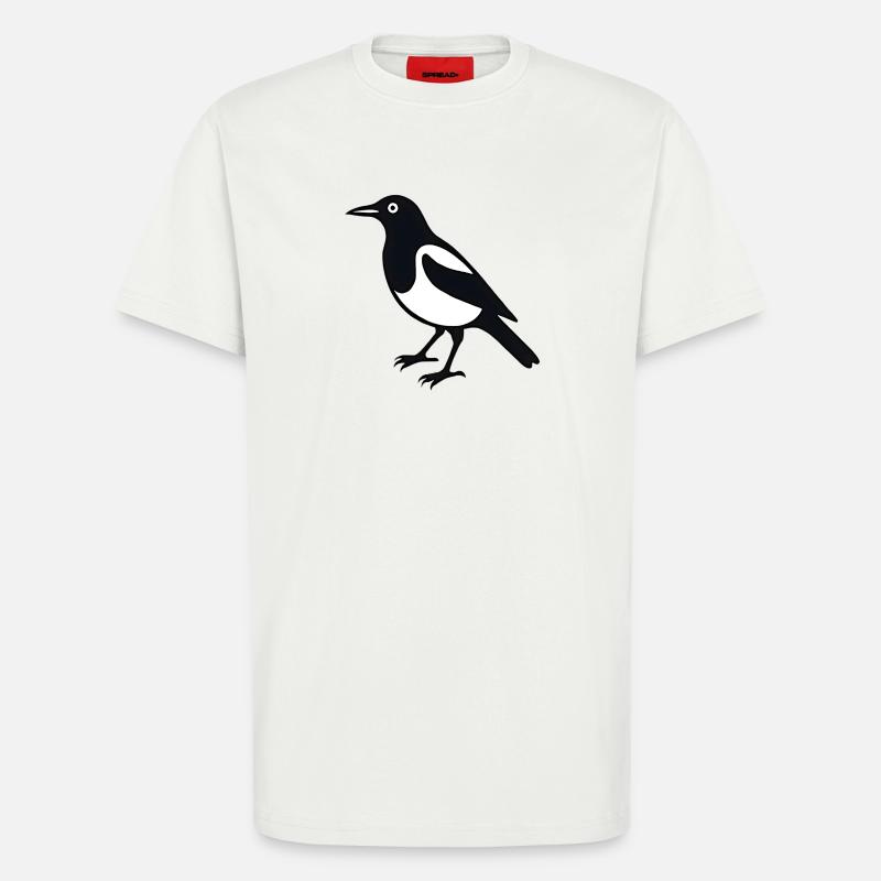 Pie Bird - T-shirt bio décontracté fabriqué en UE - OFF WHITE