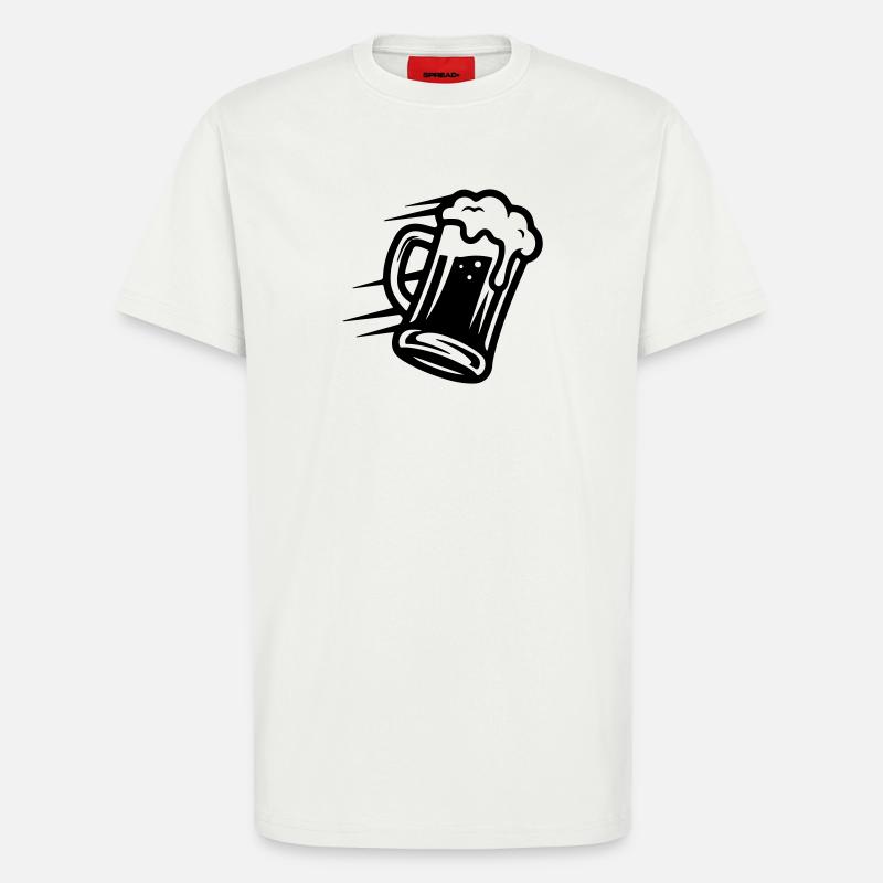 Bier Bierglas Symbol - T-Shirt - made by SPREAD - OFF WHITE