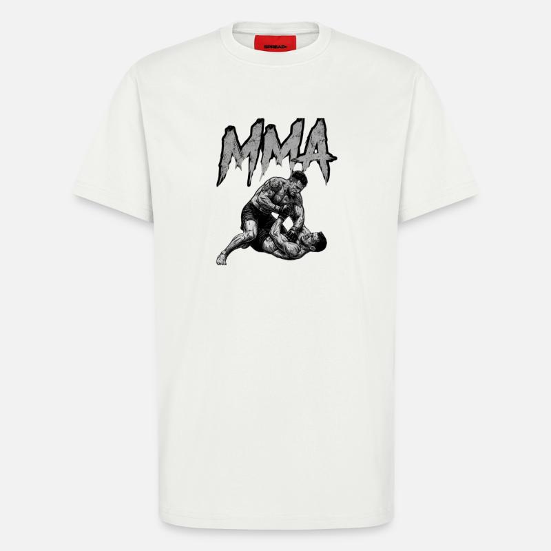 MMA Grappling - T-shirt bio décontracté fabriqué en UE - OFF WHITE