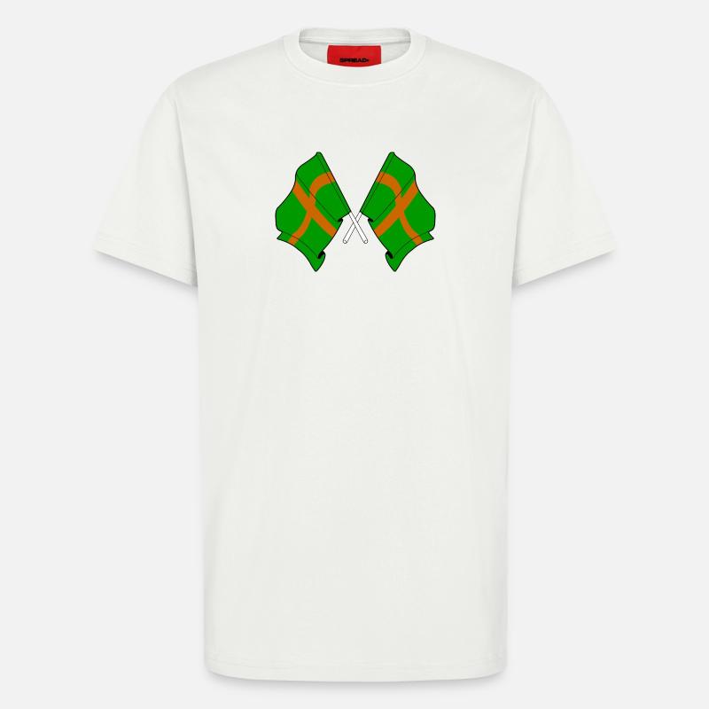 Drapeaux de marche de Nimègue - T-shirt bio décontracté fabriqué en UE - OFF WHITE
