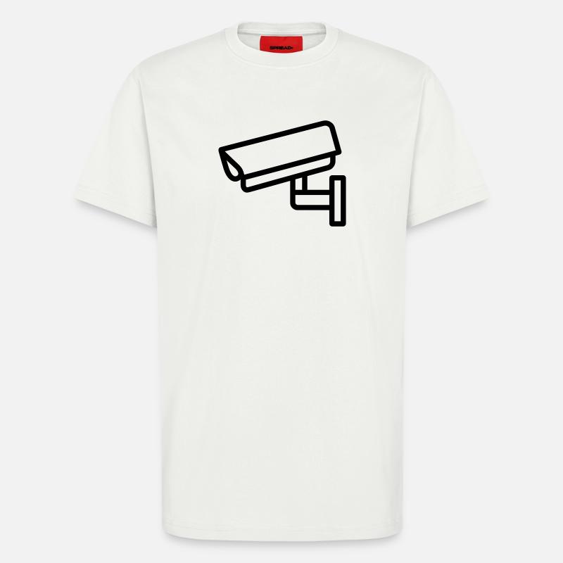 caméra - T-shirt bio décontracté fabriqué en UE - OFF WHITE