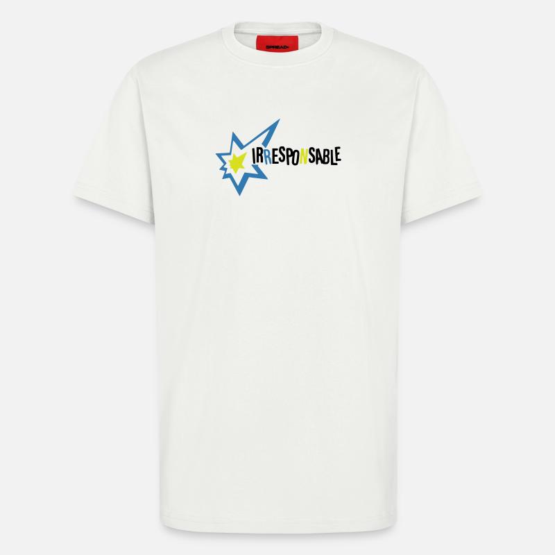 Irresponsable - T-shirt bio décontracté fabriqué en UE - OFF WHITE