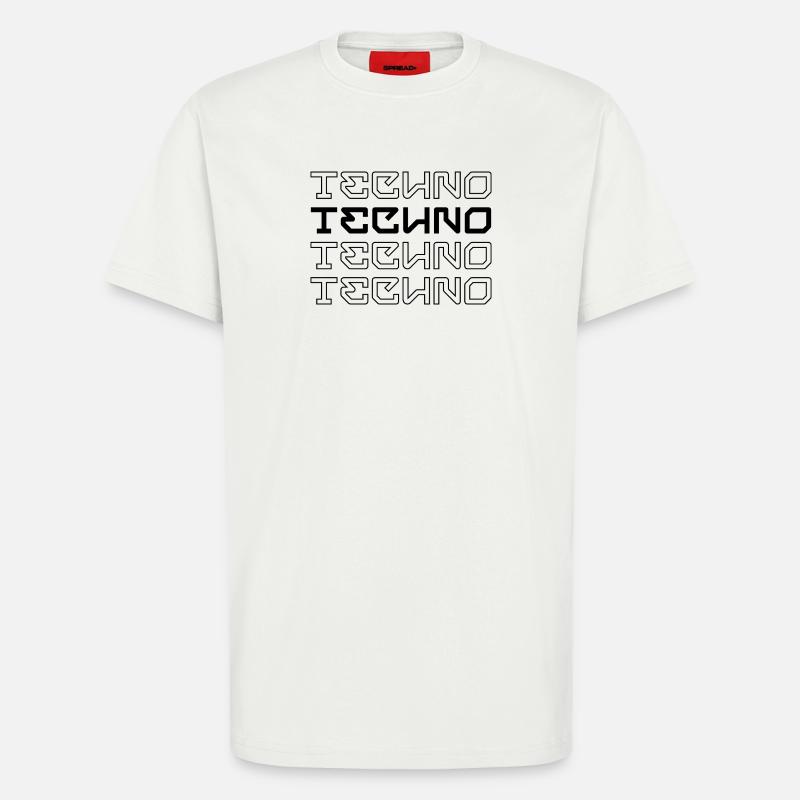 Techno-modernes Typografie-Logodesign - T-Shirt - made by SPREAD - OFF WHITE