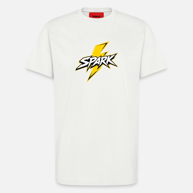 Spark Blitz Comic Logo - T-Shirt - made by SPREAD - OFF WHITE