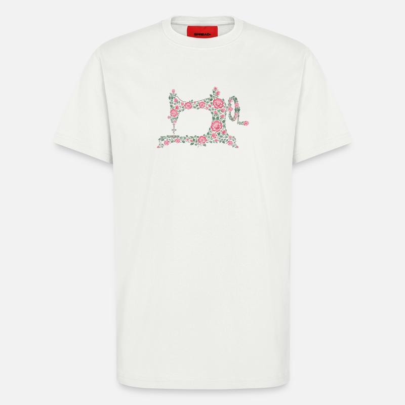 sewing machine - T-Shirt - made by SPREAD - OFF WHITE