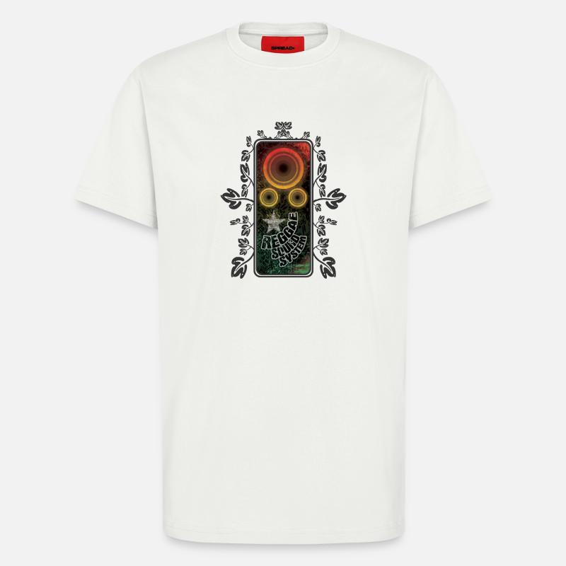 Brillance du système de son reggae - T-shirt bio décontracté fabriqué en UE - OFF WHITE