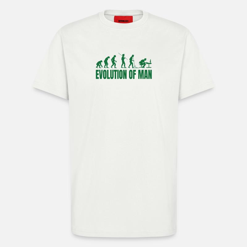 Evolution of Man Programmierer IT - T-Shirt - made by SPREAD - OFF WHITE