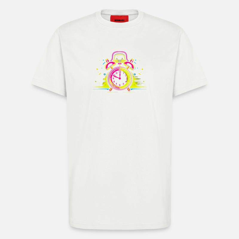 Alarm Clock Synthwave - T-Shirt - made by SPREAD - OFF WHITE