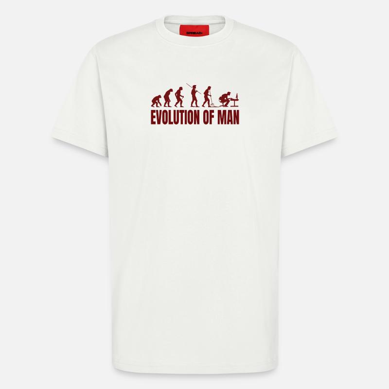 Computer PC Evolution Computer Scientist Programmer - T-Shirt - made by SPREAD - OFF WHITE