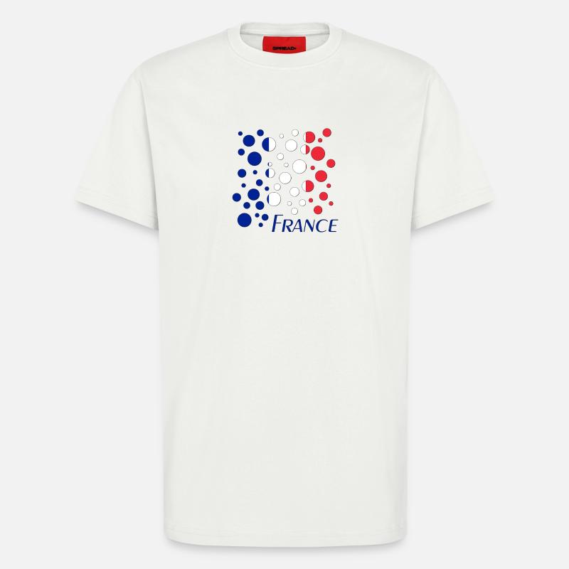 French Circle Dots Pattern - T-Shirt - made by SPREAD - OFF WHITE