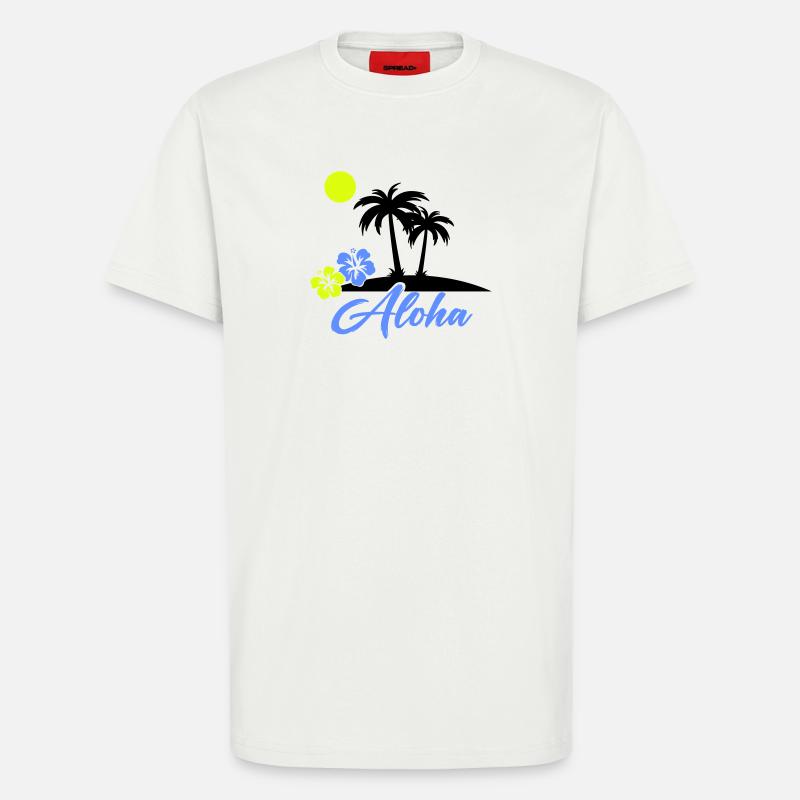 Aloha Hibiskus Neon Script - T-Shirt - made by SPREAD - OFF WHITE