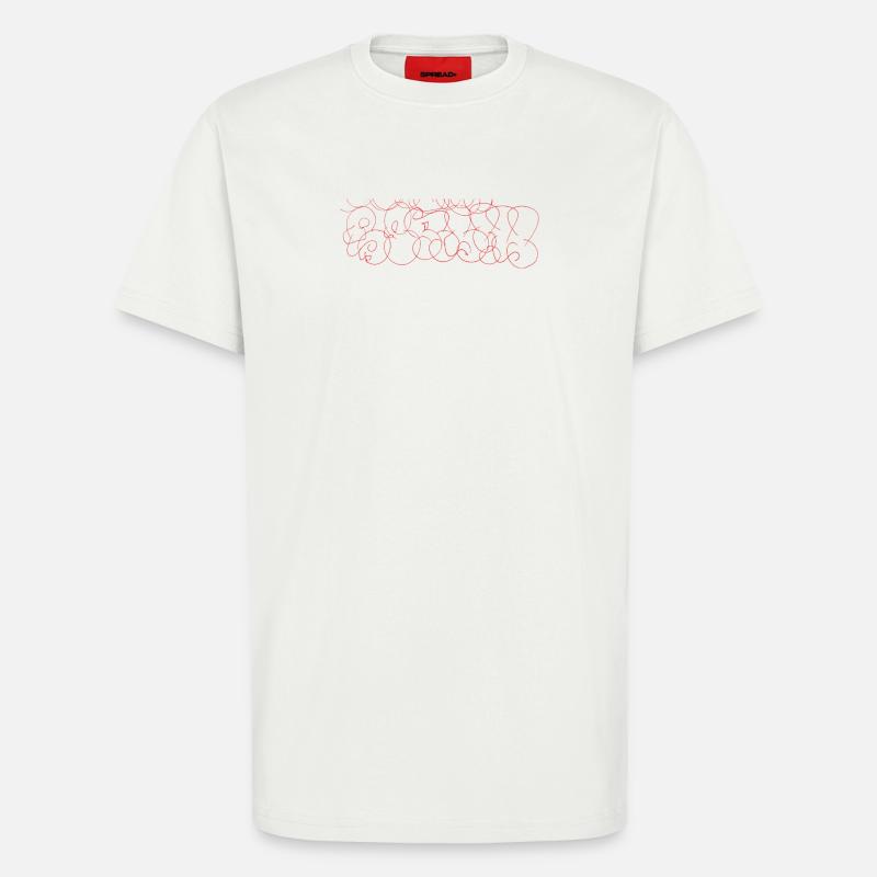 Abstrakte Scribble-Art Berlin Souvenir - T-Shirt - made by SPREAD - OFF WHITE