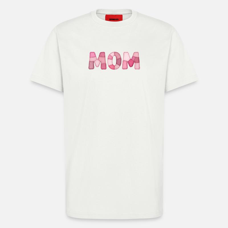 Mom Rosa Patchwork Mutter Motiv - T-Shirt - made by SPREAD - OFF WHITE