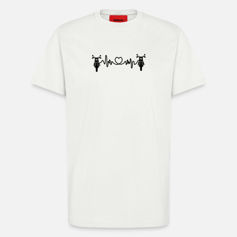 Motorische Frontansicht Cardio-Herzfrequenz 2 - T-Shirt - made by SPREAD - OFF WHITE