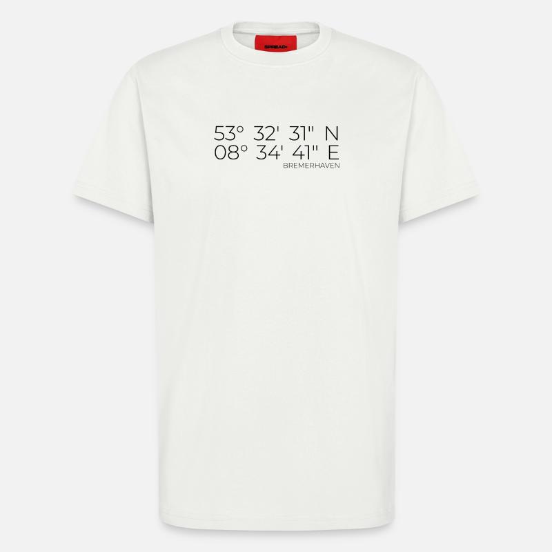 Coordinates Bremerhaven - T-Shirt - made by SPREAD - OFF WHITE