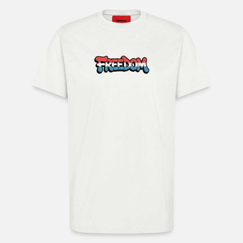 Freedom Typografie Statement Design - T-Shirt - made by SPREAD - OFF WHITE