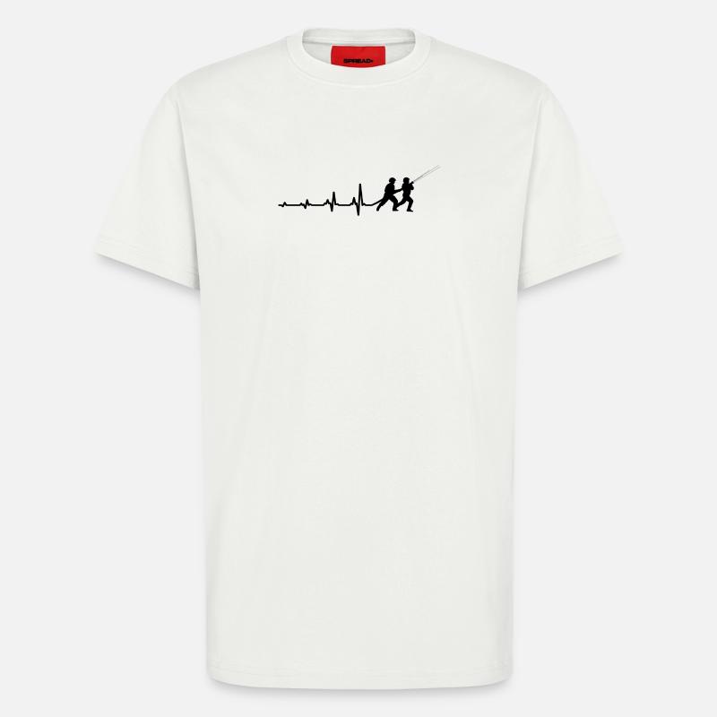 Fire Brigade Heartbeat Gift Pulse - T-Shirt - made by SPREAD - OFF WHITE