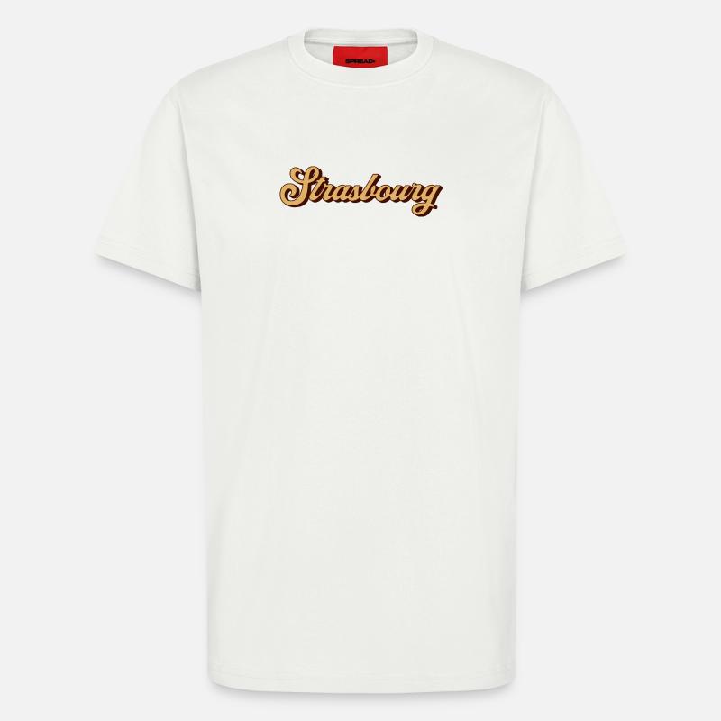 Strasbourg Script Souvenir - T-Shirt - made by SPREAD - OFF WHITE