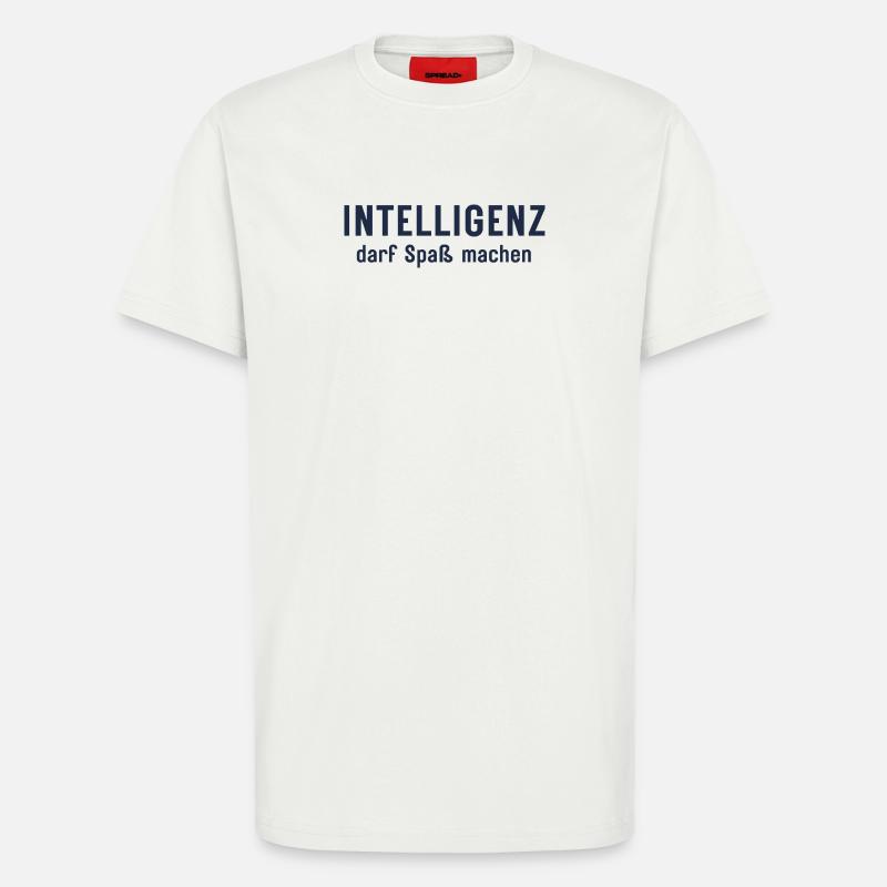 Intelligence can be fun Statement Design - T-Shirt - made by SPREAD - OFF WHITE