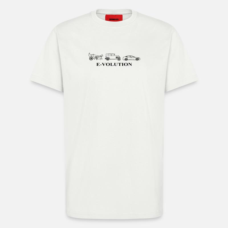 E-Volution Auto Evolution - T-Shirt - made by SPREAD - OFF WHITE
