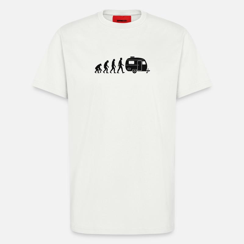 Evolution Caravan Camper - T-Shirt - made by SPREAD - OFF WHITE