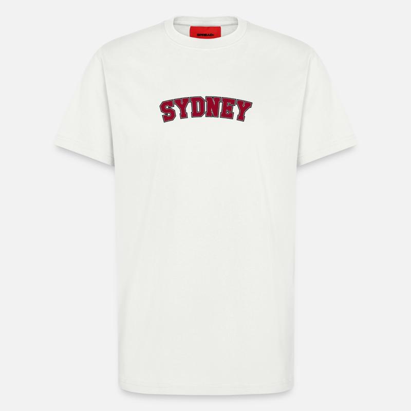 Sydney Varsity Arch Lettering - T-Shirt - made by SPREAD - OFF WHITE