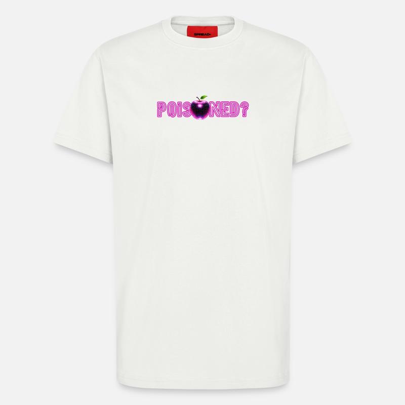 Neon-Apple mit Glitzer-Effekt  - T-Shirt - made by SPREAD - OFF WHITE