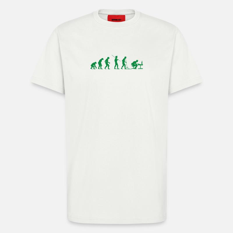 Programmierer Evolution Informatiker Entwickler - T-Shirt - made by SPREAD - OFF WHITE