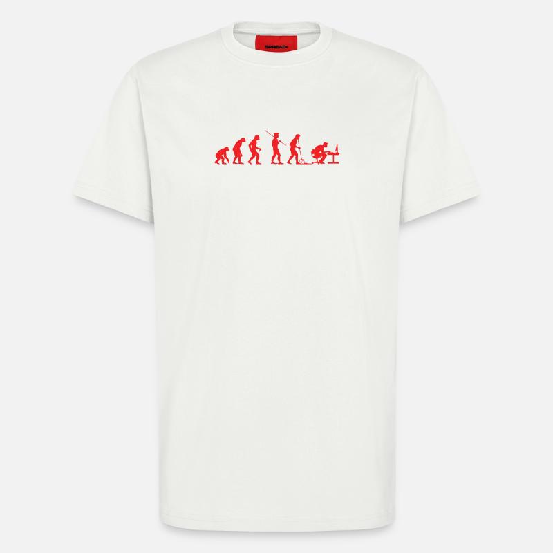 Evolution Gamer | Computer Freak Nerd PC - T-Shirt - made by SPREAD - OFF WHITE