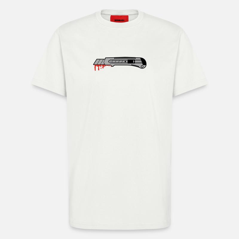 cutter - T-Shirt - made by SPREAD - OFF WHITE