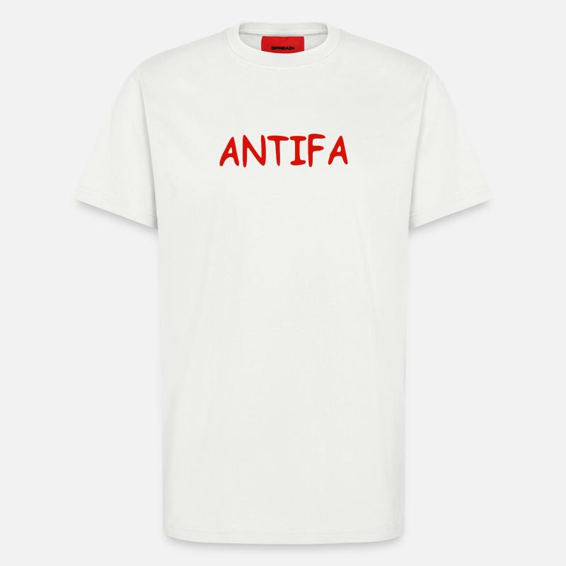 Antifa - red - T-Shirt - made by SPREAD - OFF WHITE