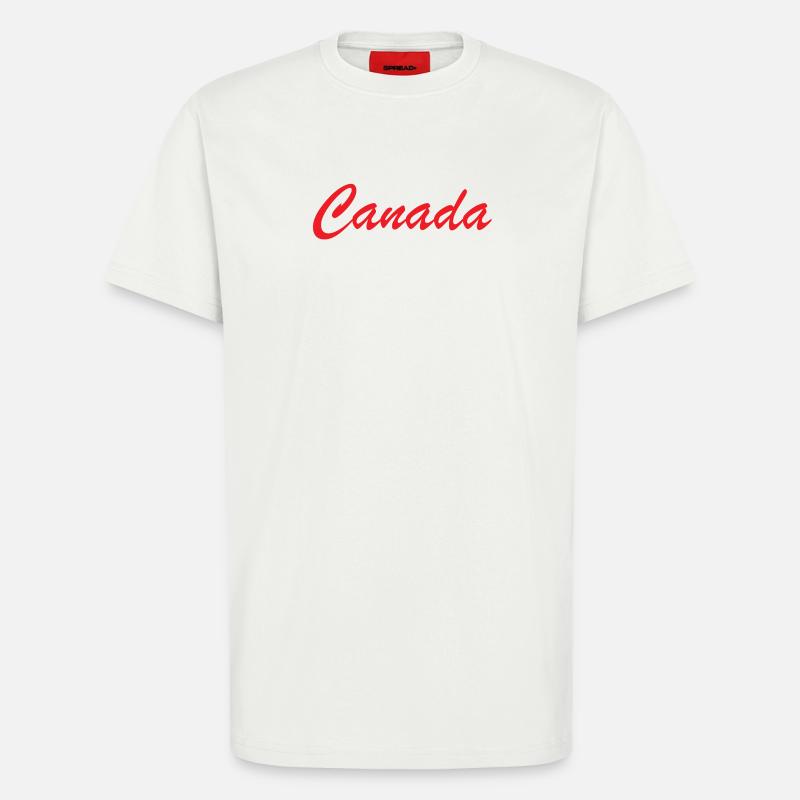 Canada Script Lettering Red - T-Shirt - made by SPREAD - OFF WHITE