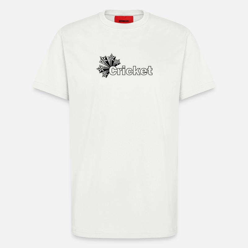 Cricket-Text mit Sternen - T-Shirt - made by SPREAD - OFF WHITE