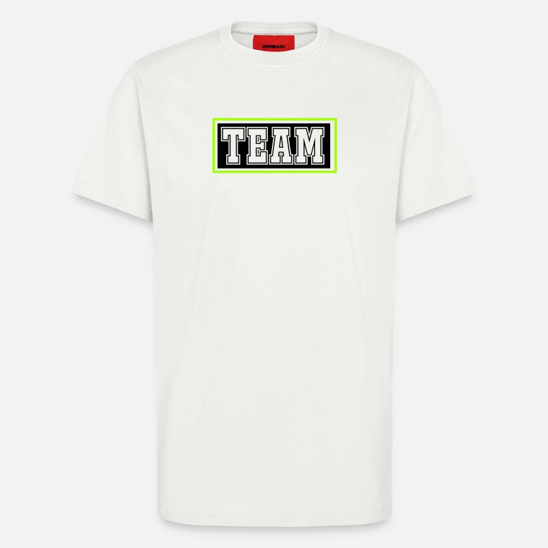 Équipe - T-shirt bio décontracté fabriqué en UE - OFF WHITE