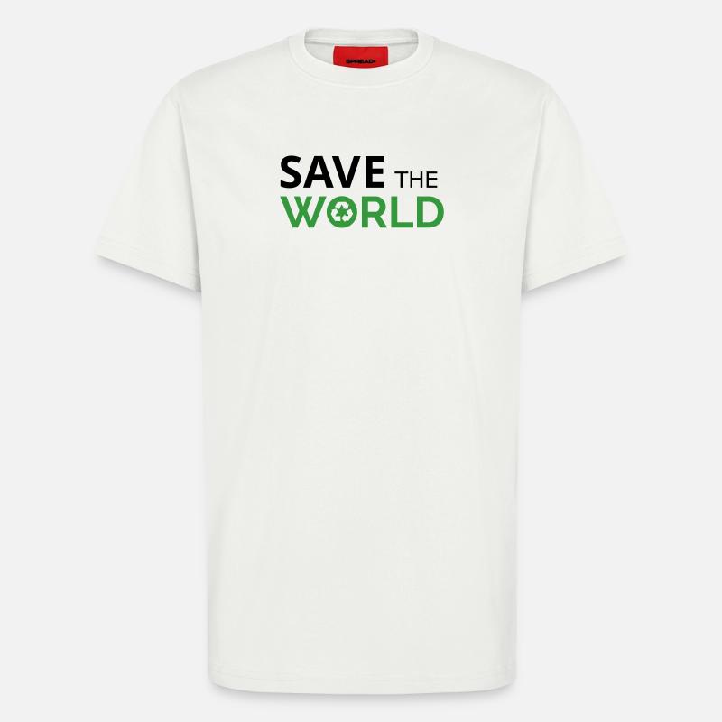 Save the world - T-Shirt - made by SPREAD - OFF WHITE