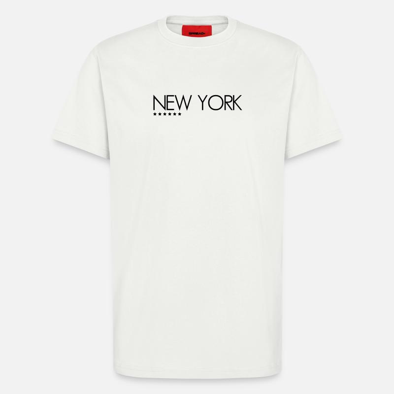 New York - T-shirt bio décontracté fabriqué en UE - OFF WHITE