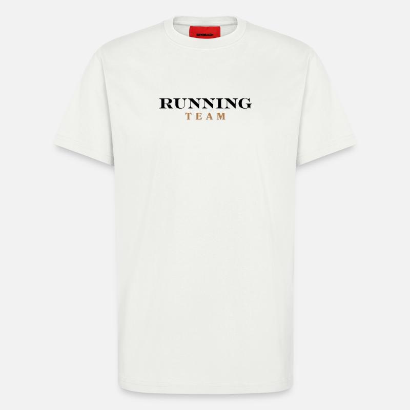 Équipe de course - T-shirt bio décontracté fabriqué en UE - OFF WHITE