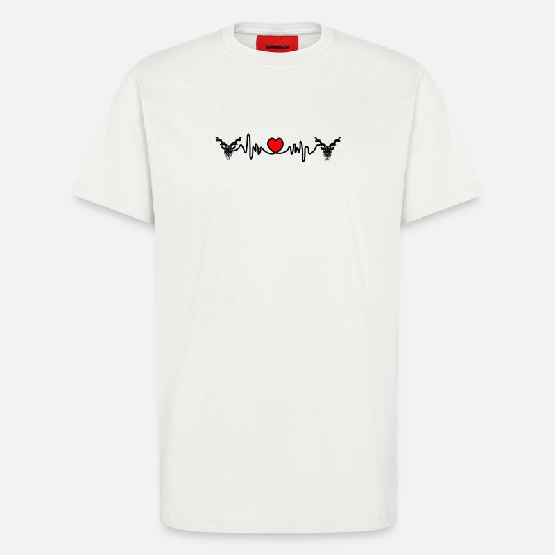 Herzfrequenz Cardio Steinbock Steinbock Steinbock - T-Shirt - made by SPREAD - OFF WHITE