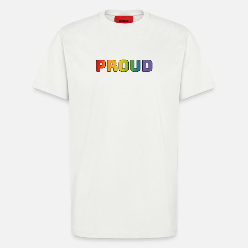 Rainbow proud black - T-Shirt - made by SPREAD - OFF WHITE