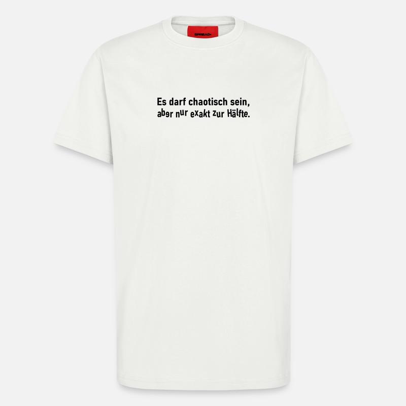 Exakt die Hälfte - T-Shirt - made by SPREAD - OFF WHITE