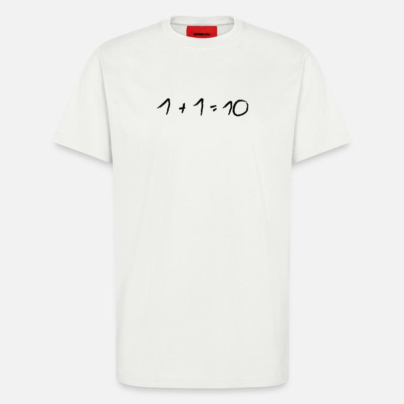 problème de maths 1 + 1 - T-shirt bio décontracté fabriqué en UE - OFF WHITE