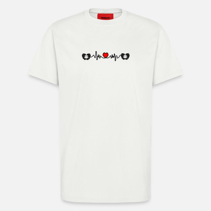 Herzfrequenz Cardio Twin Twins - T-Shirt - made by SPREAD - OFF WHITE